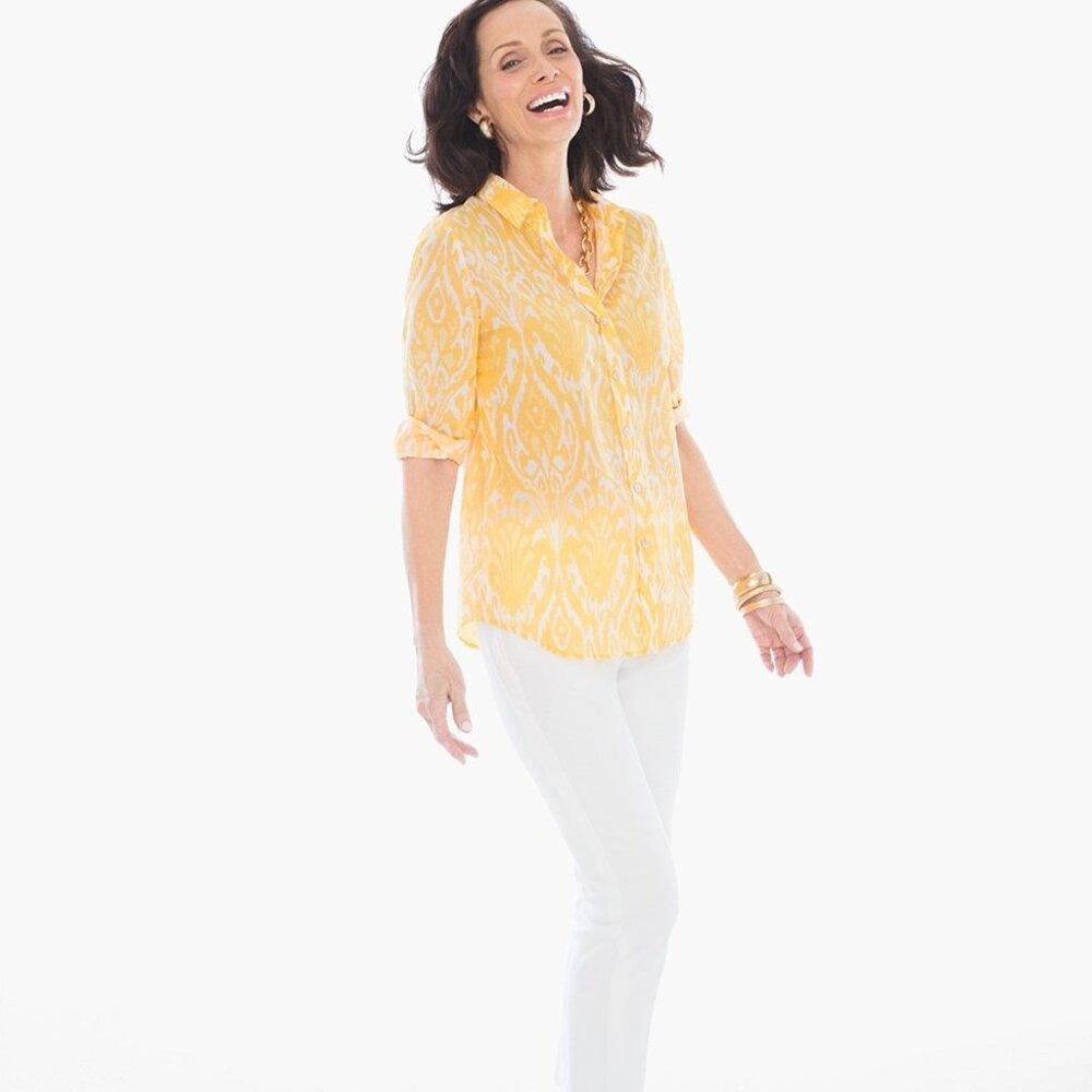 NWT Chico's Button Up‎ Woven Top